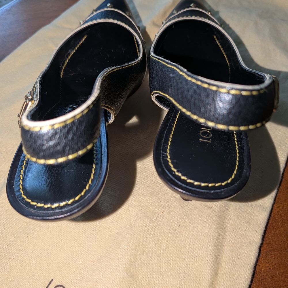 Louis Vuitton Black Slingback Heels SZ 37. - Picture 6 of 8